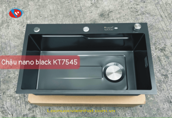 Chậu rửa bát 1 hố 7545 Black Kagol